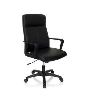 Siège de direction de qualité professionnelle LISSO noir avec revêtement en similicuir et accoudoirs de hjh OFFICE