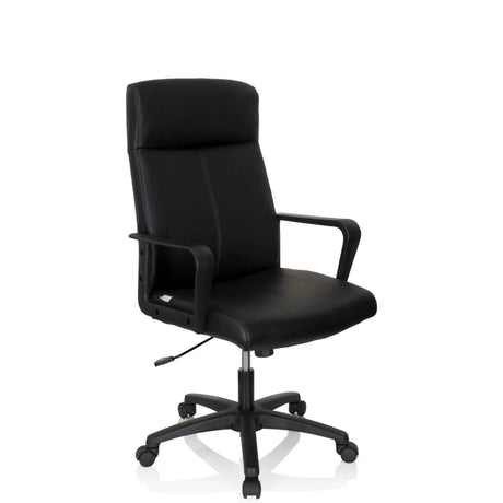 Siège de direction de qualité professionnelle LISSO noir avec revêtement en similicuir et accoudoirs de hjh OFFICE