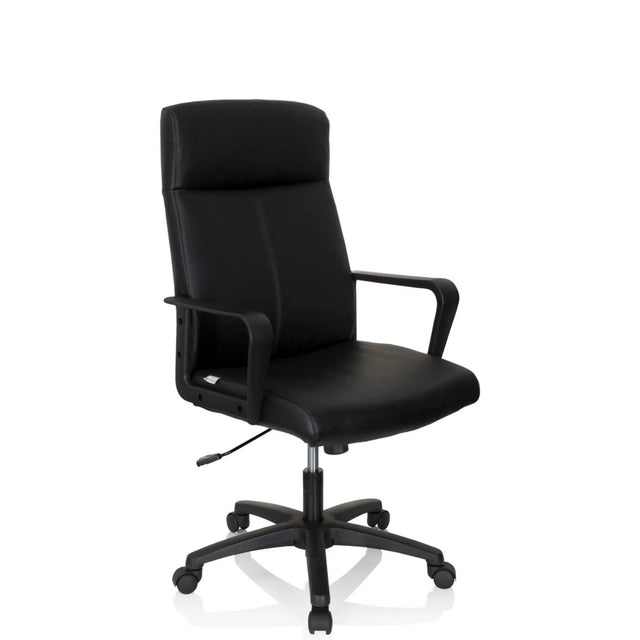 Siège de direction de qualité professionnelle LISSO noir avec revêtement en similicuir et accoudoirs de hjh OFFICE