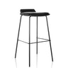 Tabouret de bar noir LONSO 10 avec assise rembourrée et structure métallique mince de hjh OFFICE