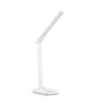 Lampe de bureau blanche Lumanova D1 avec tête étroite et base plate de hjh OFFICE
