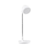 Lampe de bureau blanche Lumanova D3 avec pied mince et abat-jour rond de hjh OFFICE