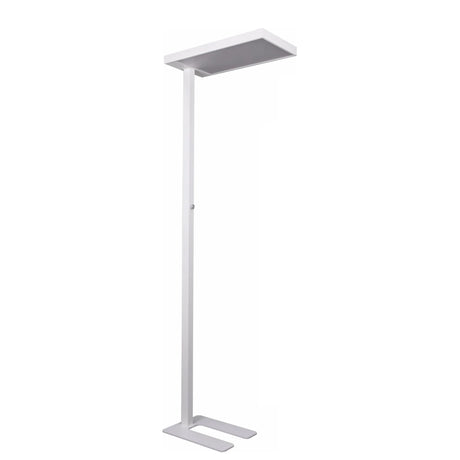 Lampadaire blanc LUMANOVA avec tête LED plate et pied étroit de hjh OFFICE