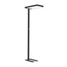 Lampadaire noir LUMANOVA avec socle plat et tête d'éclairage LED en forme de L de hjh OFFICE