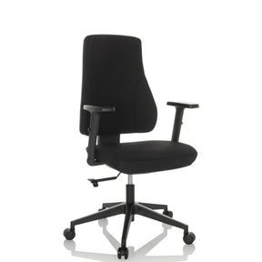 Siège de bureau de qualité professionnelle MATHES noir avec accoudoirs et cinq roulettes de hjh OFFICE