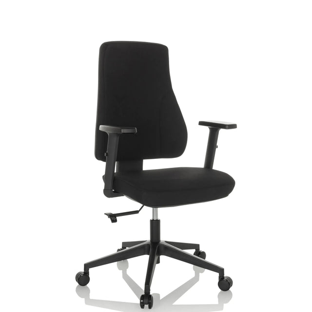 Siège de bureau de qualité professionnelle MATHES noir avec accoudoirs et cinq roulettes de hjh OFFICE