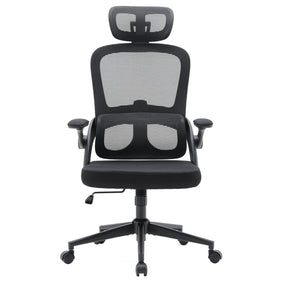Siège de bureau de qualité professionnelle MC102C-M101 en noir avec dossier en maille et appui-tête de Sihoo