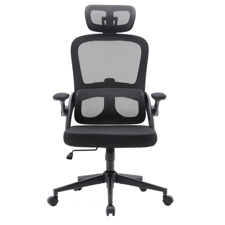 Siège de bureau de qualité professionnelle MC102C-M101 en noir avec dossier en maille et appui-tête de Sihoo