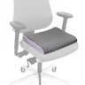 Coussin de siège gris MEDISIT V sur une chaise de bureau blanche de hjh OFFICE