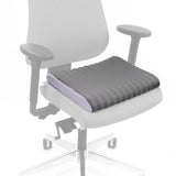 Coussin de siège gris MEDISIT V sur une chaise de bureau blanche de hjh OFFICE
