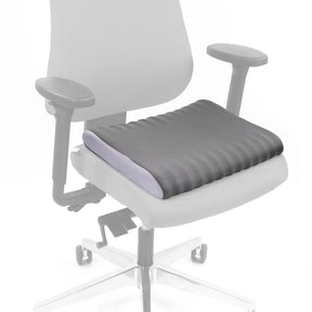 Coussin de siège gris MEDISIT V sur une chaise de bureau blanche de hjh OFFICE