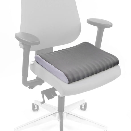 Coussin de siège gris MEDISIT V sur une chaise de bureau blanche de hjh OFFICE