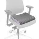 Coussin de siège gris MEDISIT V sur une chaise de bureau blanche de hjh OFFICE