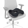 Coussin de siège MEDISIT VI noir avec surface texturée et évidement central de hjh OFFICE