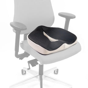 Coussin de siège MEDISIT VII noir avec surface texturée sur une chaise de bureau de hjh OFFICE