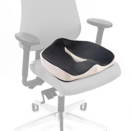 Coussin de siège MEDISIT VII noir avec surface texturée sur une chaise de bureau de hjh OFFICE