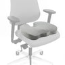 Coussin de siège MEDISIT VIII gris de forme ergonomique sur une chaise de bureau de hjh OFFICE
