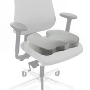 Coussin de siège MEDISIT VIII gris de forme ergonomique sur une chaise de bureau de hjh OFFICE