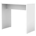 Table de conférence blanche MEETING MP120 avec un plateau rectangulaire simple de hjh OFFICE PRO