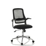 Siège de bureau à domicile MIKO B ECO noir avec dossier en maille et pied brillant de hjh OFFICE