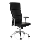 Siège de direction de luxe MONZA 20 avec revêtement noir, accoudoirs et pied en étoile à cinq branches de hjh OFFICE