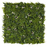 Tapis végétal vert MORE GREEN I avec des feuilles de fougère denses et de petites fleurs blanches de hjh OFFICE