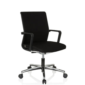 Siège de bureau de qualité professionnelle MOVE-TEC 3D noir avec accoudoirs et piètement étoile brillant de hjh OFFICE