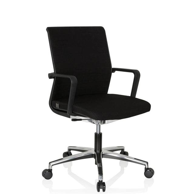 Siège de bureau de qualité professionnelle MOVE-TEC 3D noir avec accoudoirs et piètement étoile brillant de hjh OFFICE