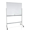 Tableau blanc MULTIBOARD I avec surface d'écriture blanche et structure argentée sur roulettes de hjh OFFICE