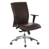 Siège de direction de luxe MURANO 10 en marron foncé avec accoudoirs et piètement chromé de hjh OFFICE
