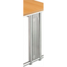 Panneau latéral argenté NANO NSSB en métal perforé avec un plateau de table couleur bois de hjh OFFICE PRO