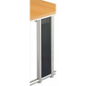 Panneau latéral NANO NSSB en gris foncé avec surface perforée et éléments de cadre argentés de hjh OFFICE PRO