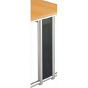 Panneau latéral NANO NSSB en gris foncé avec surface perforée et éléments de cadre argentés de hjh OFFICE PRO