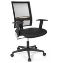 Siège de bureau à domicile OFFICE R8 noir avec dossier en maille et accoudoirs de hjh OFFICE
