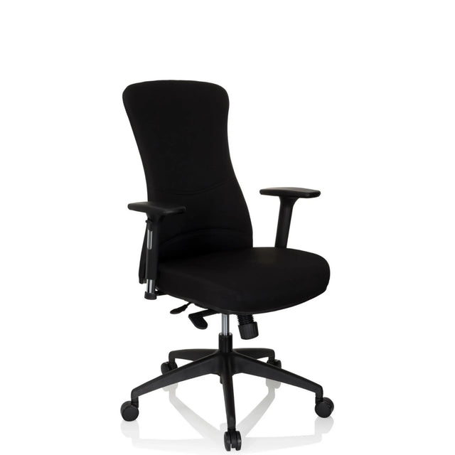 Siège de bureau de qualité professionnelle OFFICE XT PRO noir avec accoudoirs et piètement à roulettes de hjh OFFICE