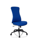 Siège de bureau de qualité professionnelle OFFICE XT bleu avec revêtement en tissu et base à roulettes noire de hjh OFFICE