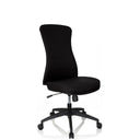 Siège de bureau de qualité professionnelle OFFICE XT noir avec revêtement en tissu et cinq roulettes de hjh OFFICE