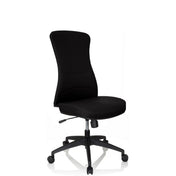 Siège de bureau de qualité professionnelle OFFICE XT noir avec revêtement en tissu et cinq roulettes de hjh OFFICE