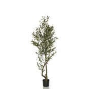 Plante artificielle verte OLIVE I à croissance étroite dans un pot noir de hjh OFFICE