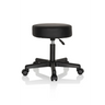 Tabouret pivotant noir OPERATOR I avec assise rembourrée et cinq roulettes de hjh OFFICE