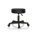 Tabouret pivotant noir OPERATOR I avec assise rembourrée et cinq roulettes de hjh OFFICE