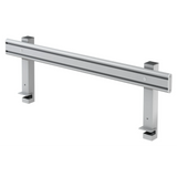 Rail d'organisation argenté ORG en métal avec deux supports stables de hjh OFFICE PRO