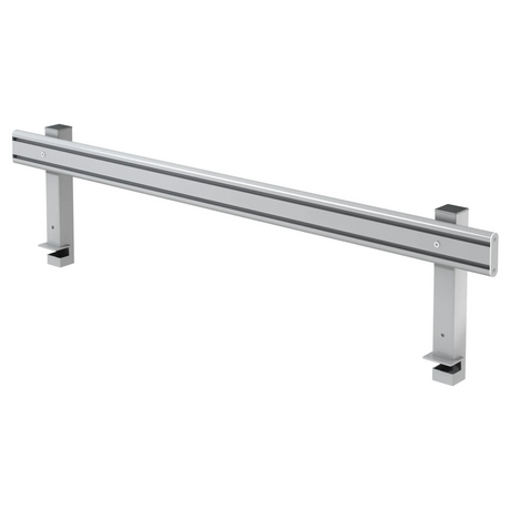 Rail d'organisation en métal argenté ORG avec deux supports de hjh OFFICE PRO