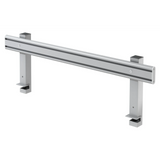 Rail d'organisation argenté ORG en métal avec deux supports stables de hjh OFFICE PRO