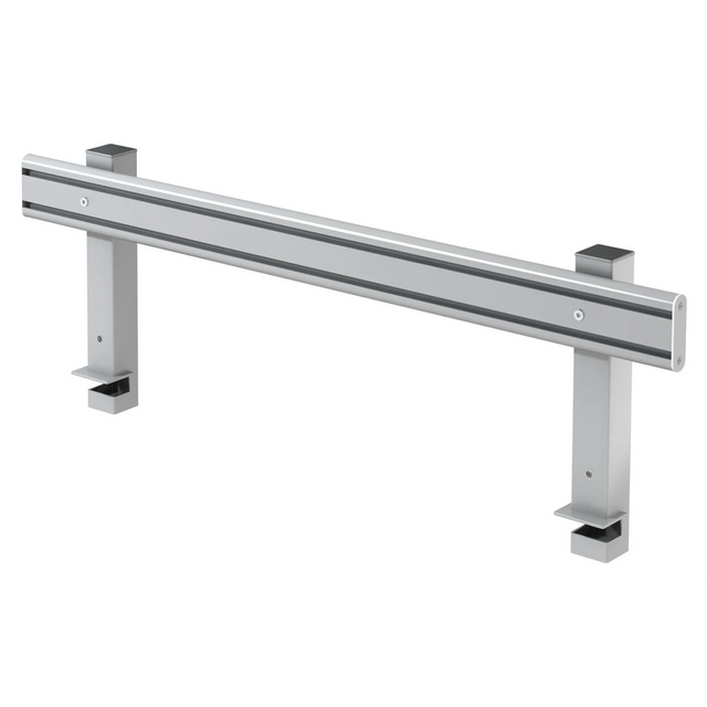 Rail d'organisation argenté ORG en métal avec deux supports stables de hjh OFFICE PRO