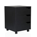 Caisson sur roulettes ORGANISER I noir avec trois tiroirs et quatre roulettes de hjh OFFICE