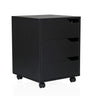 Caisson sur roulettes ORGANISER I noir avec trois tiroirs et quatre roulettes de hjh OFFICE