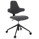Siège de bureau de qualité professionnelle PALIANO avec revêtement en tissu gris et pied en étoile noir à roulettes de hjh OFFICE