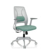 Siège de bureau à domicile PARFERIO W en menthe avec structure blanche et dossier en maille de hjh OFFICE