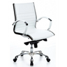 Siège de direction de qualité professionnelle PARMA 10 en blanc crème avec accoudoirs et pied en chrome brillant de hjh OFFICE